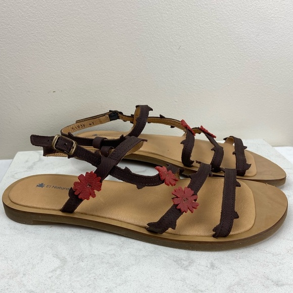 NWOT N5193F PLEASANT HERBAL TULIP Leather Sandals Comfort Padded Footbed - Picture 7 of 12